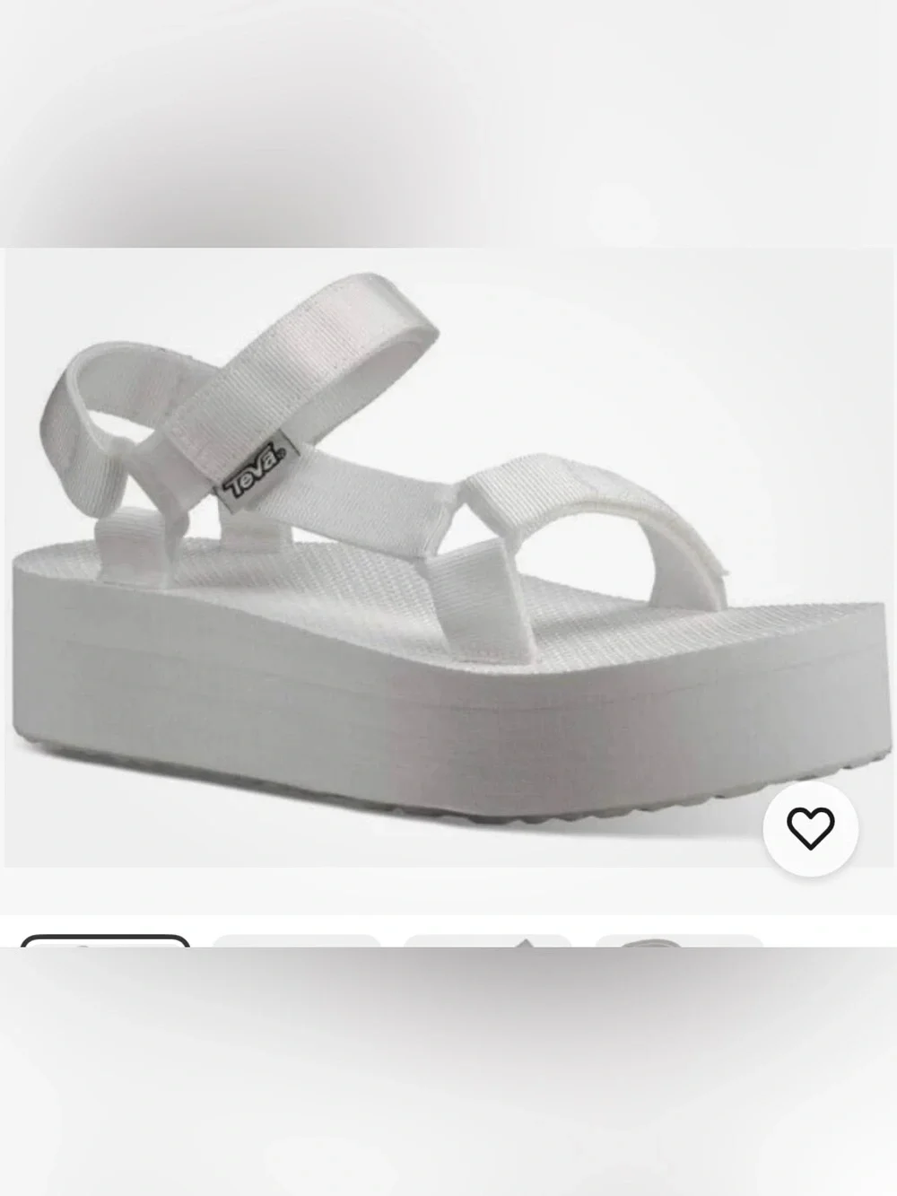 Teva White Platform Universal Sandals